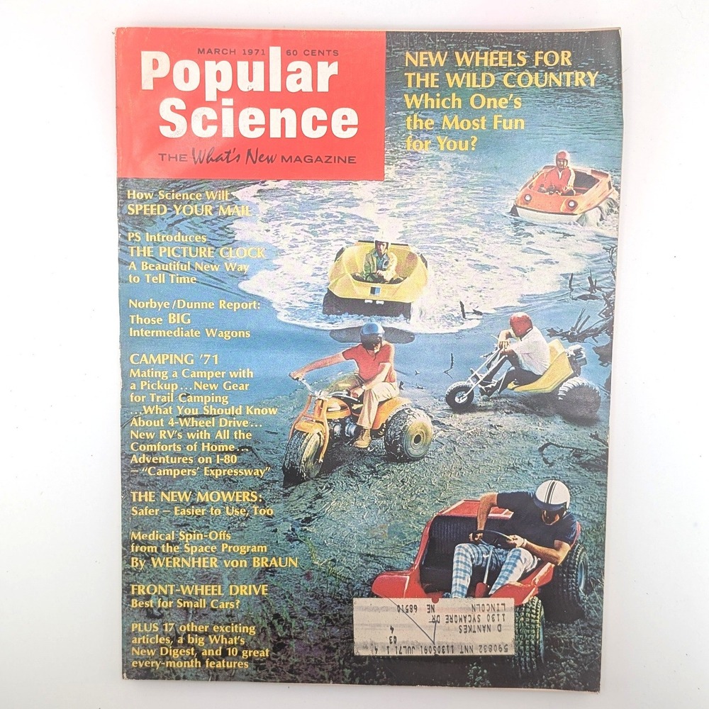 Popular Science Magazine March 1971 Vintage Off-Road Vehicles Marlboro Man Ad
